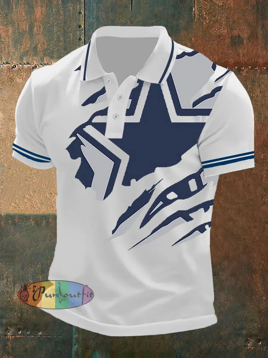 Men’s Football Print Casual Top As picture / S