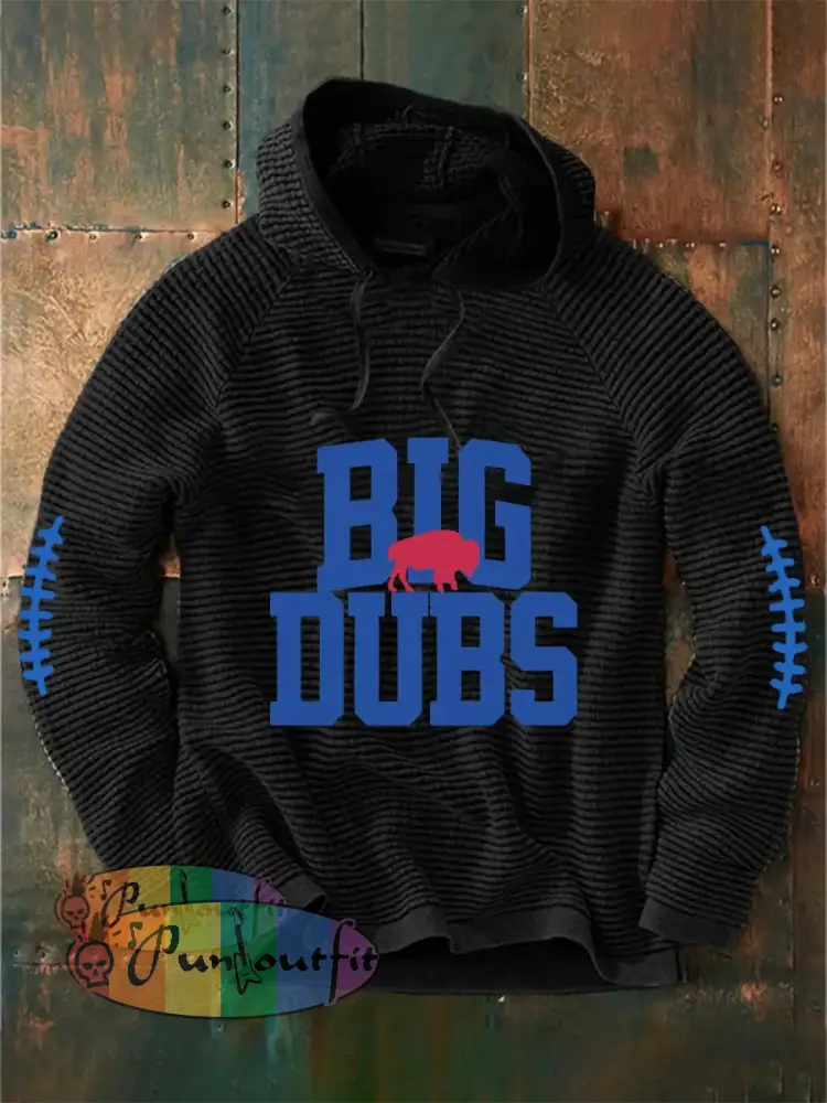 Men’s Go Buffalo Big Dubs Football Fans Lovers Gameday Casual French Terry Hoodie Black / S