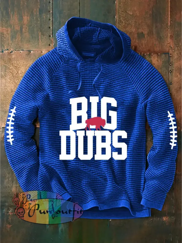 Men’s Go Buffalo Big Dubs Football Fans Lovers Gameday Casual French Terry Hoodie Blue / S
