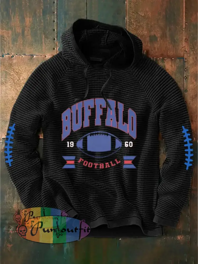 Men’s Go Buffalo Football Fans Lovers Gameday Casual Sweatshirt Black / S