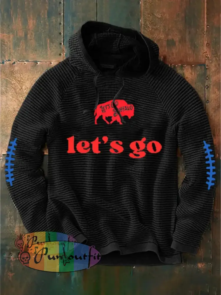 Men’s Go Buffalo Football Fans Lovers Gameday Casual Sweatshirt Black / S