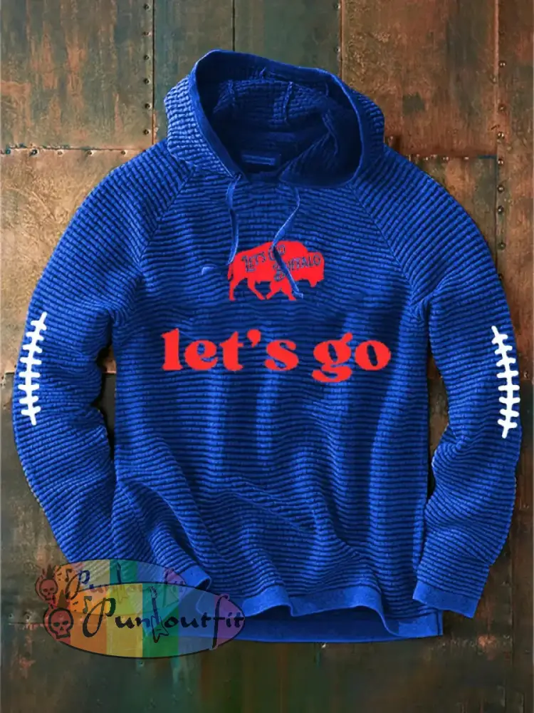 Men’s Go Buffalo Football Fans Lovers Gameday Casual Sweatshirt Blue / S