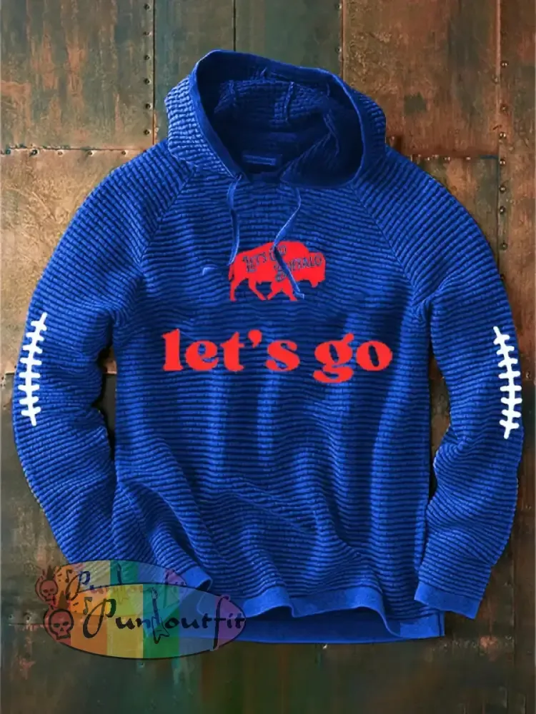 Men’s Go Buffalo Football Fans Lovers Gameday Casual Sweatshirt Blue / S