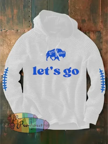 Men’s Go Buffalo Football Fans Lovers Gameday Casual Sweatshirt White / S