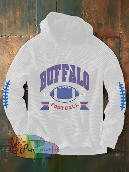 Men’s Go Buffalo Football Fans Lovers Gameday Casual Sweatshirt White / S