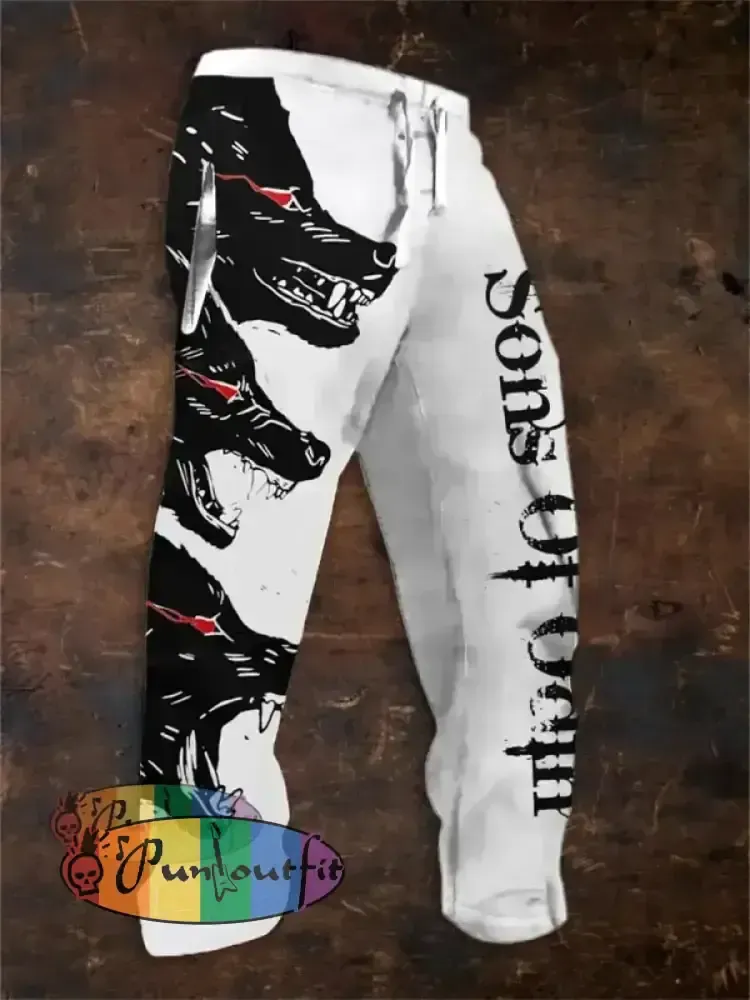 Men’s Viking Print Sweatpants Picture 1 / S Shorts
