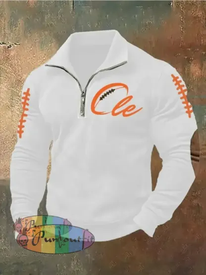 Men’sFootball Fans Lovers Gameday Casual Tops White / S