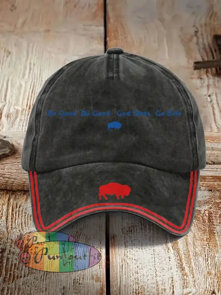 Unisex Buffalo Football Lover Print Hat Black / ONE
