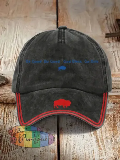Unisex Buffalo Football Lover Print Hat Black / ONE