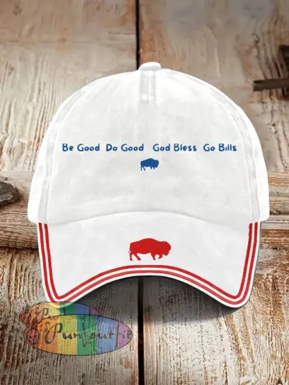 Unisex Buffalo Football Lover Print Hat White / ONE