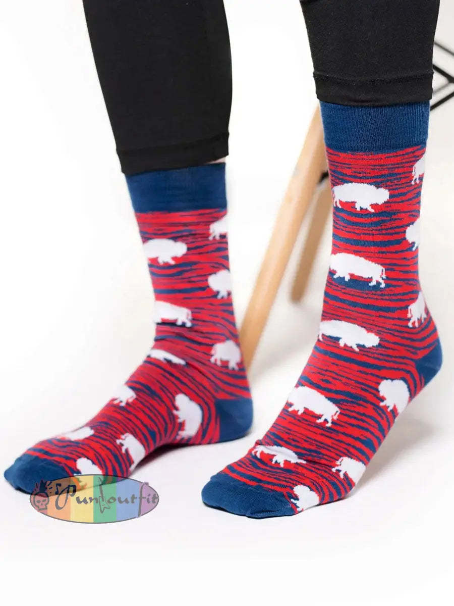 Unisex Buffalo Football Lover Printed Socks As picture / ONE