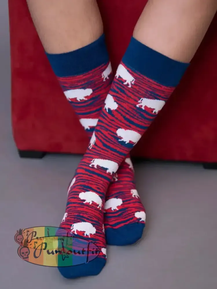 Unisex Buffalo Football Lover Printed Socks As picture / ONE