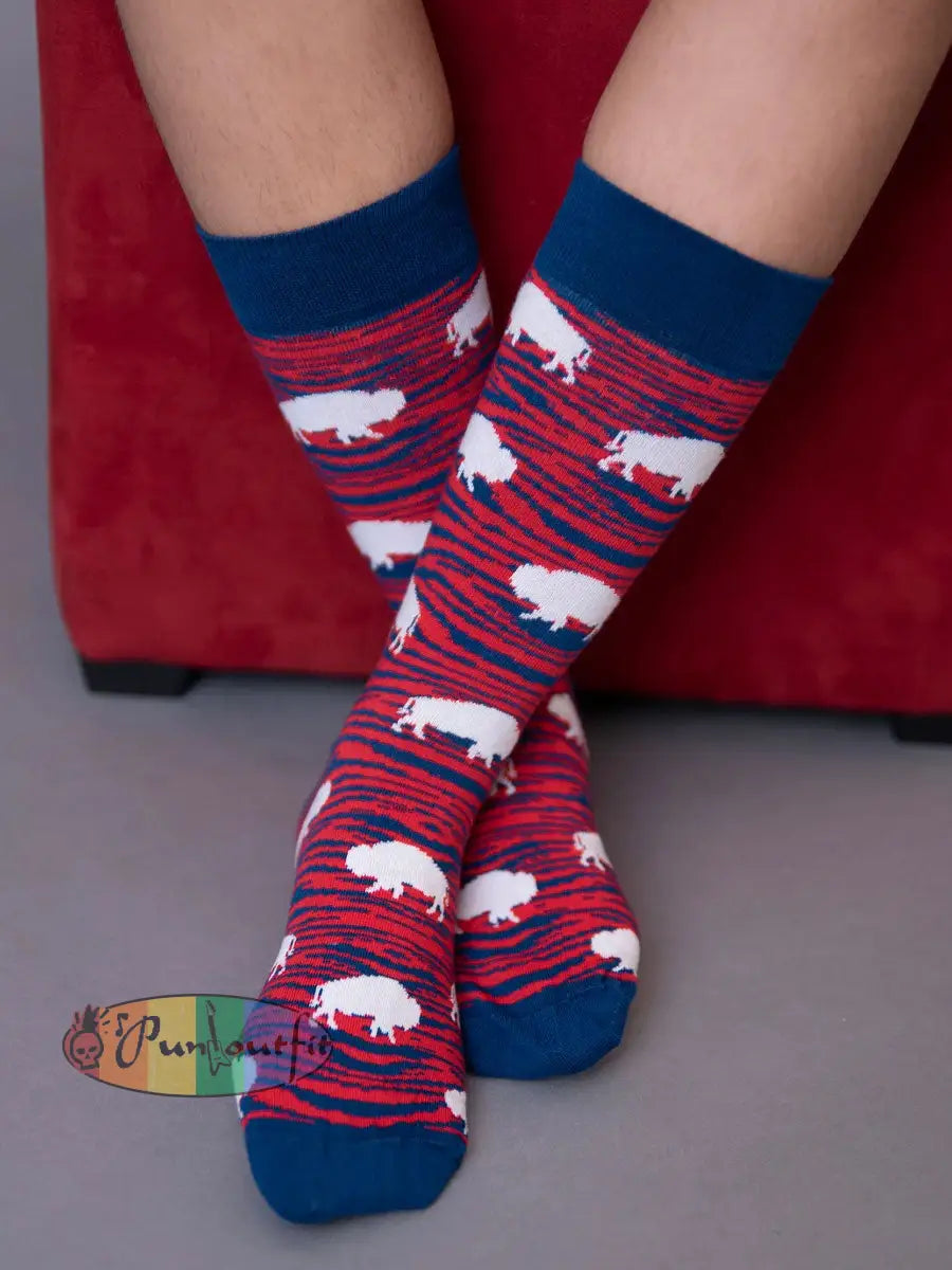 Unisex Buffalo Football Lover Printed Socks As picture / ONE
