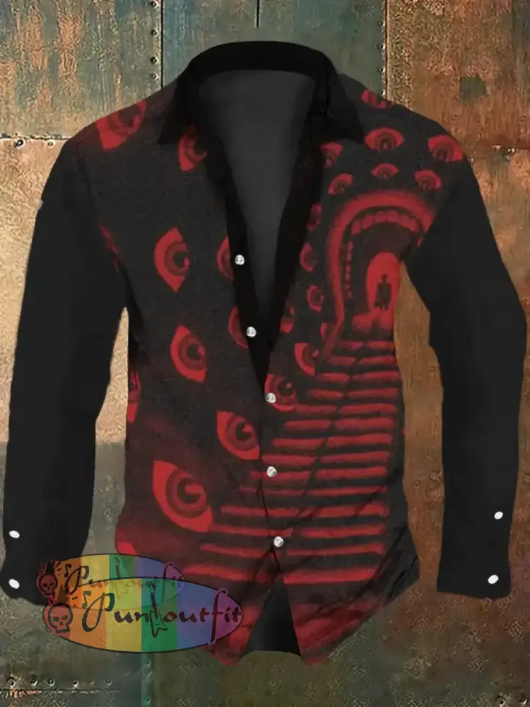 Unisex Devil’s Road Print Halloween Crew Neck Casual Sweatshirt Long Sleeve Shirt / S