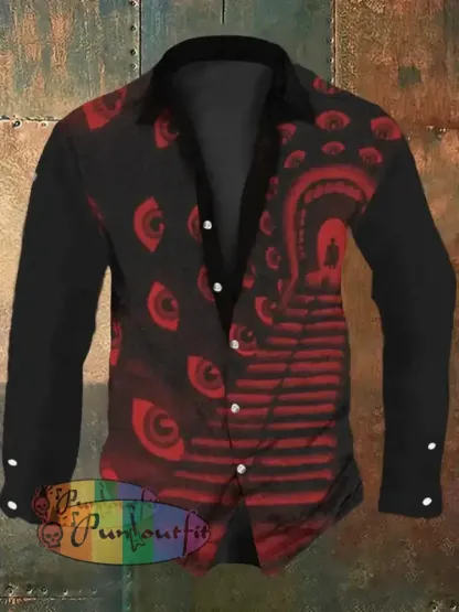 Unisex Devil’s Road Print Halloween Crew Neck Casual Sweatshirt Long Sleeve Shirt / S