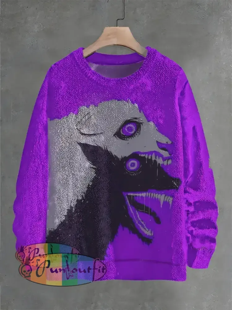 Unisex Fantasy Wolf Art Illustration Print Casual Cotton Short Sleeve T-Shirt Sweater / S