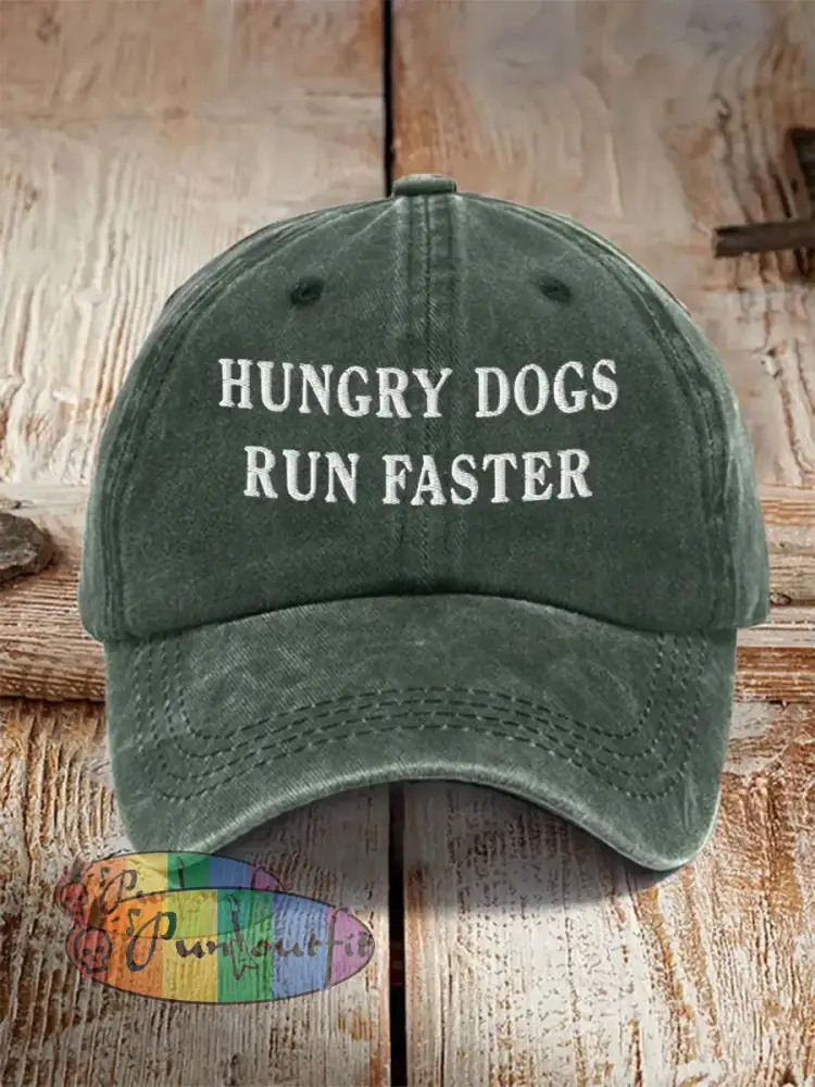 Unisex Hungry Dogs Run Faster,Fly Eagles Fly Football Fans Lovers Gameday Hat Dark Green / ONE