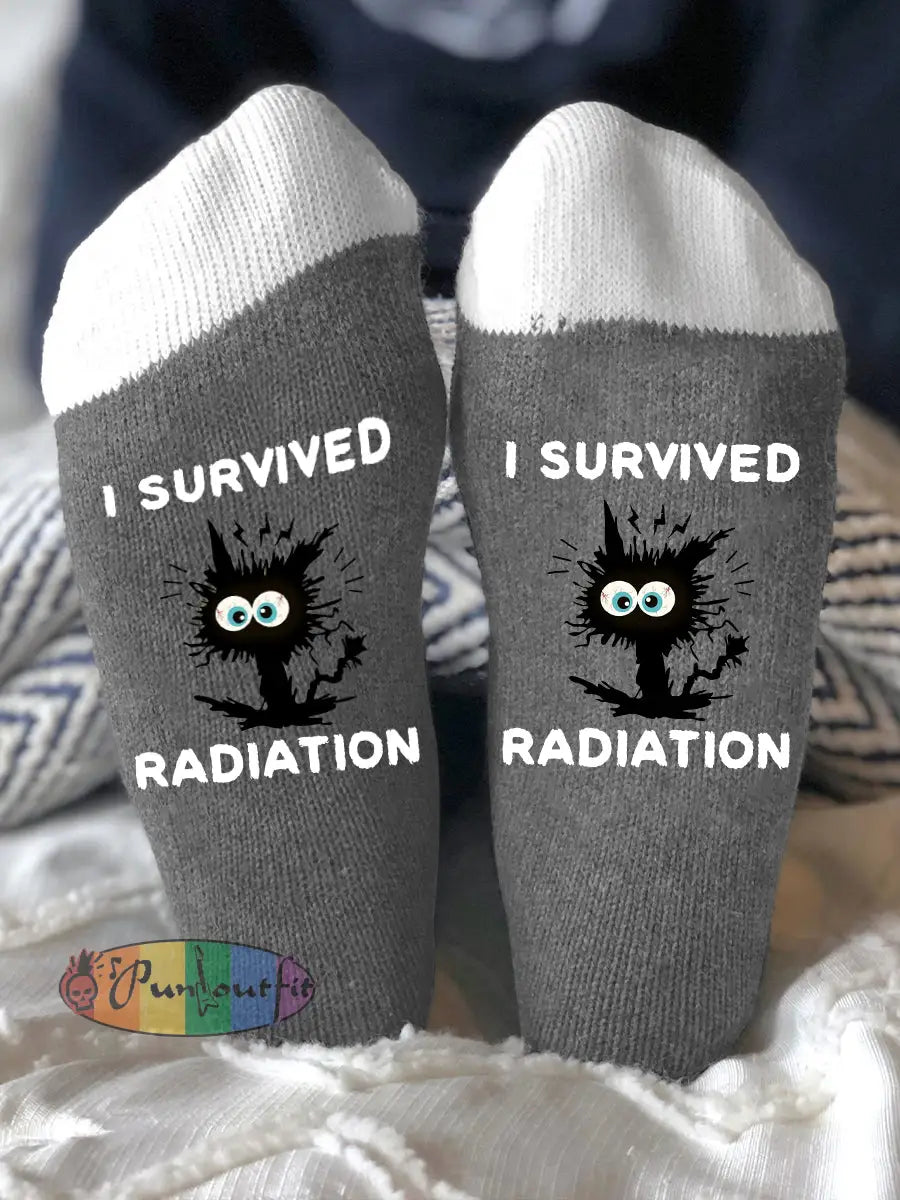 Unisex models fight diseases socks Gray / ONE