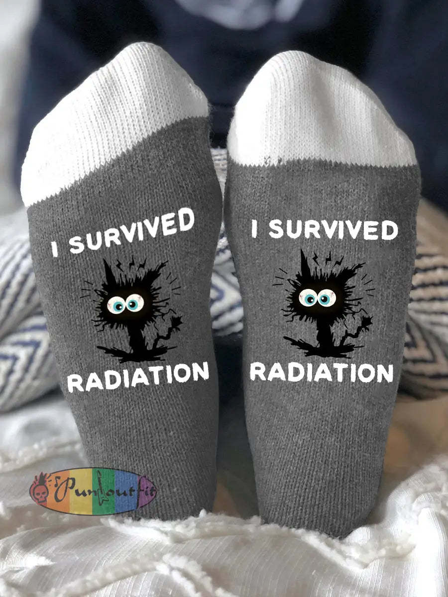 Unisex models fight diseases socks Gray / ONE