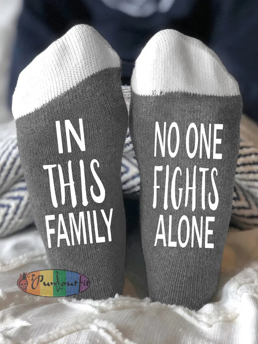 Unisex models fight diseases socks Gray / ONE
