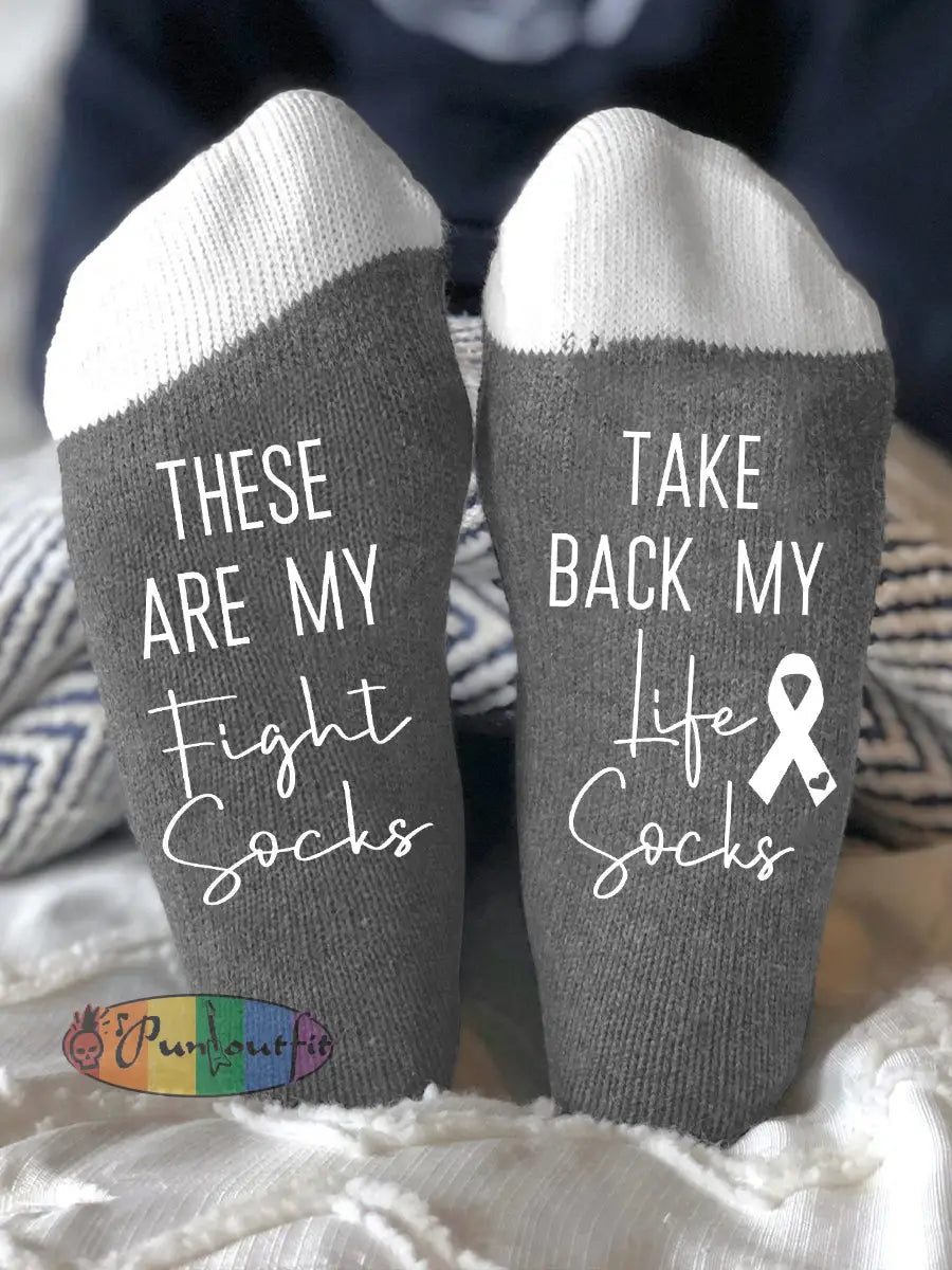 Unisex models fight diseases socks Gray / ONE