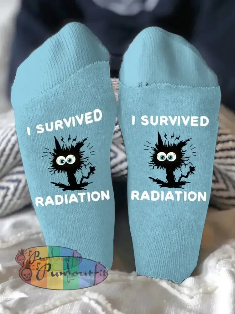 Unisex models fight diseases socks Light Blue / ONE