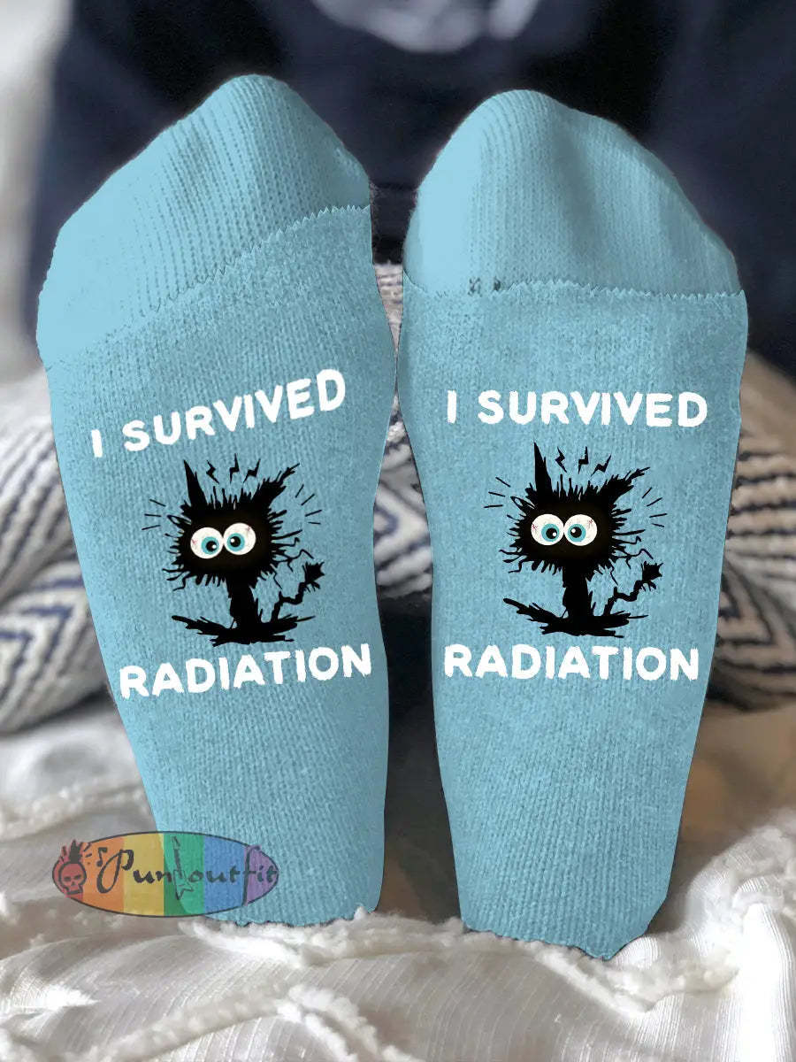 Unisex models fight diseases socks Light Blue / ONE