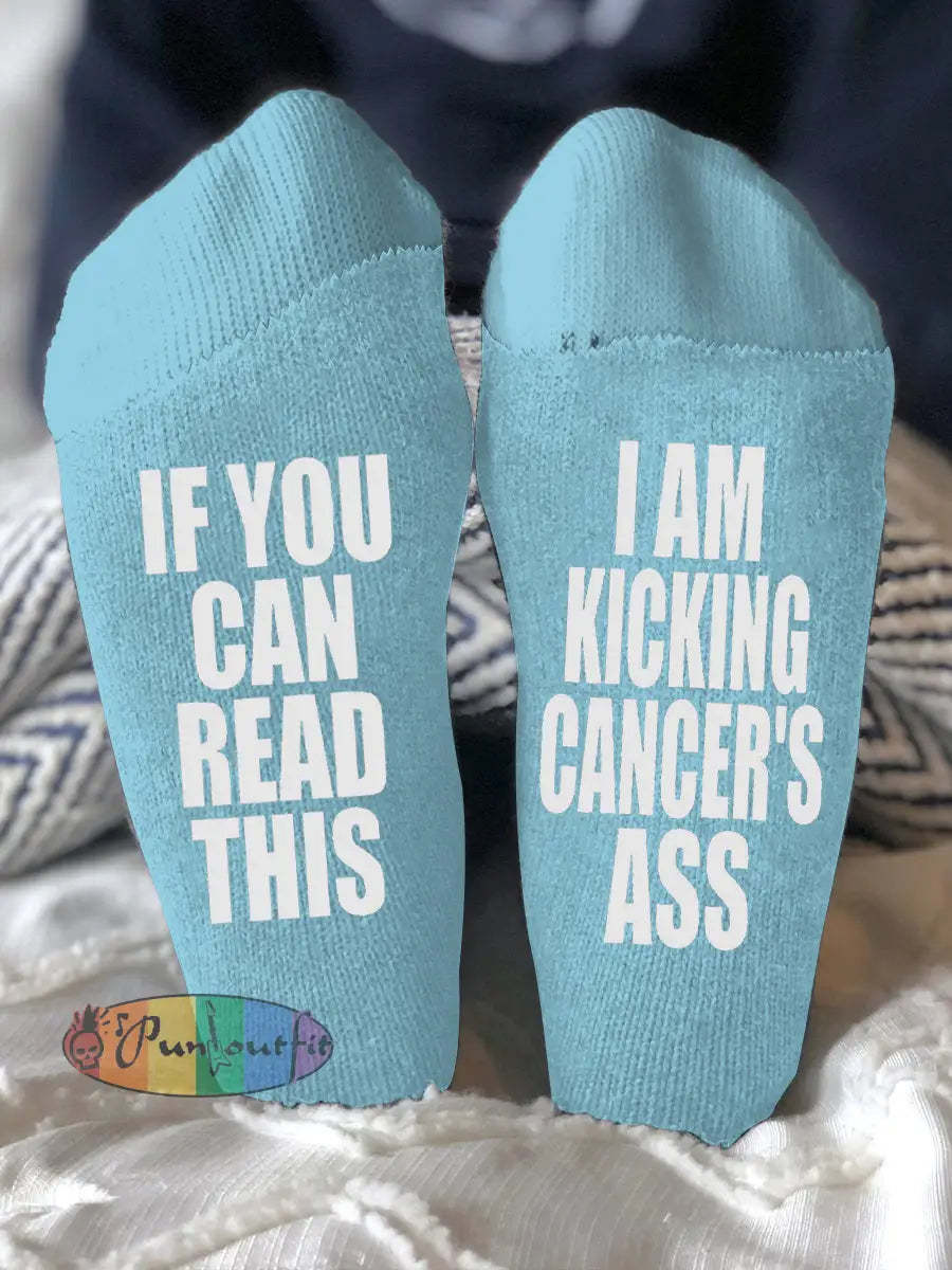 Unisex models fight diseases socks Light Blue / ONE