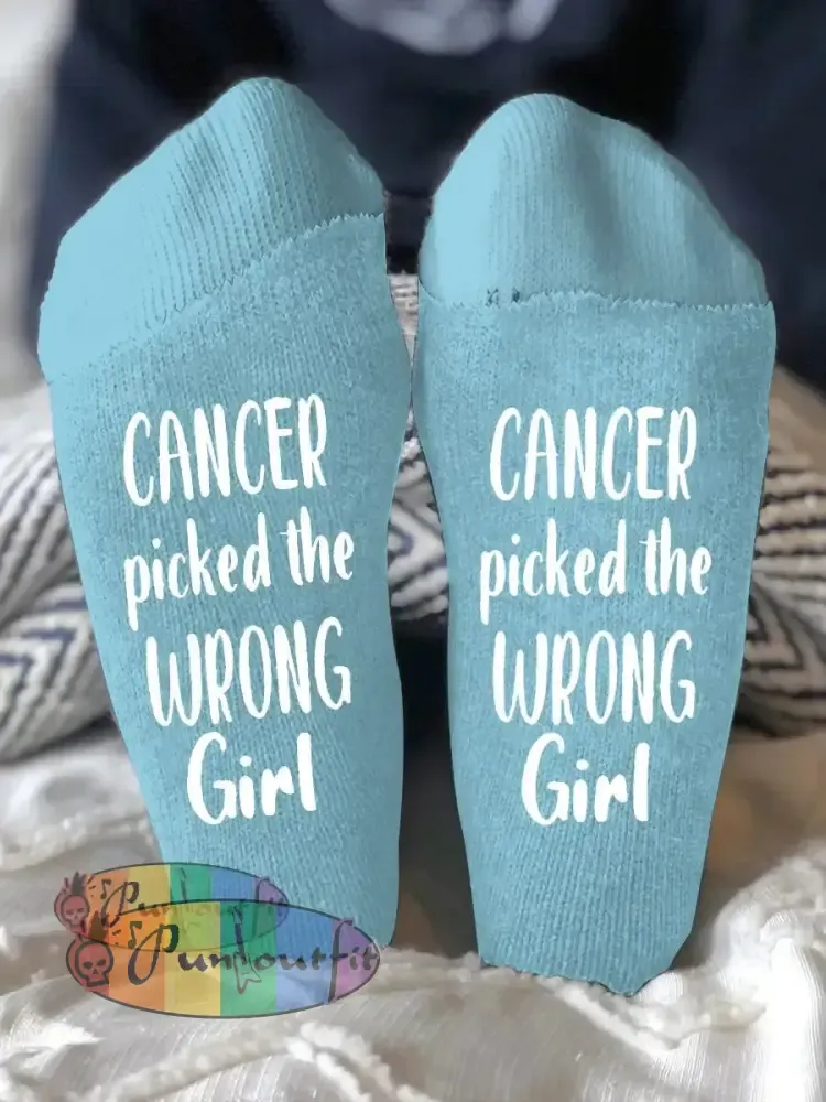 Unisex models fight diseases socks Light Blue / ONE