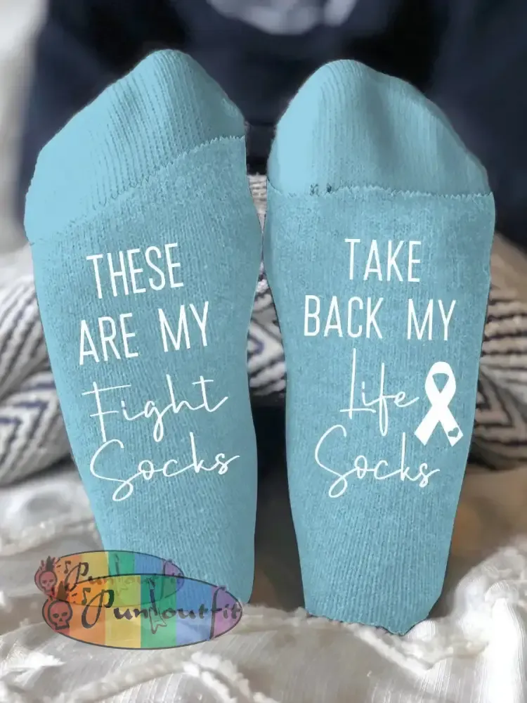 Unisex models fight diseases socks Light Blue / ONE