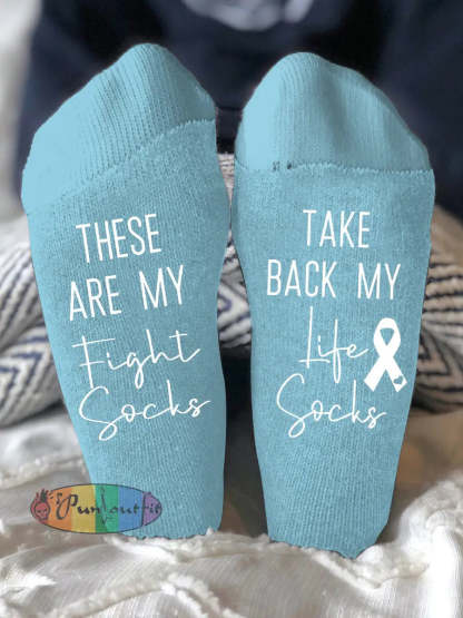 Unisex models fight diseases socks Light Blue / ONE