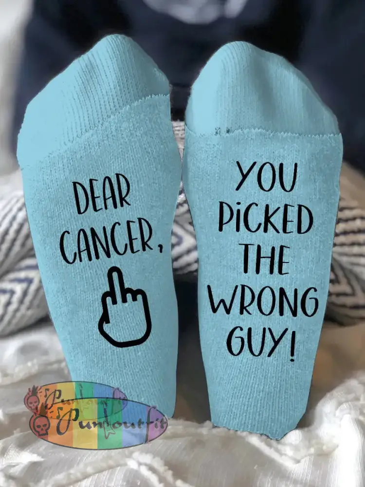 Unisex models fight diseases socks Light Blue / ONE