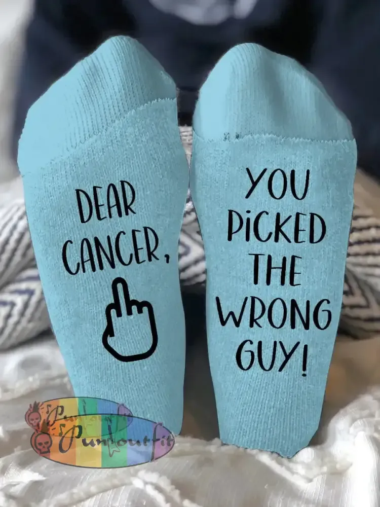 Unisex models fight diseases socks Light Blue / ONE