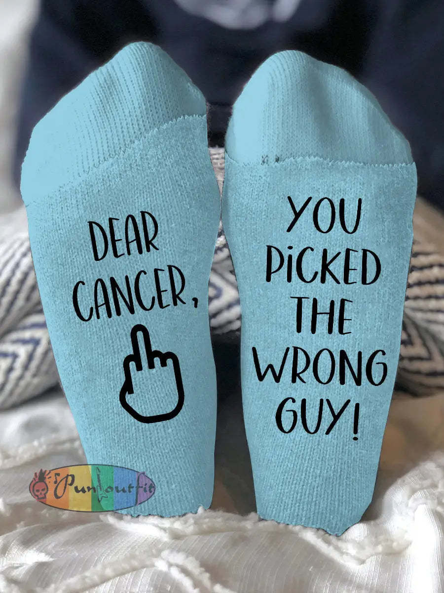 Unisex models fight diseases socks Light Blue / ONE