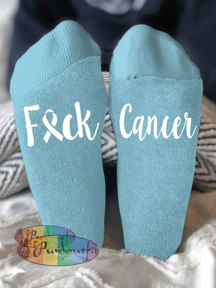 Unisex models fight diseases socks Light Blue / ONE