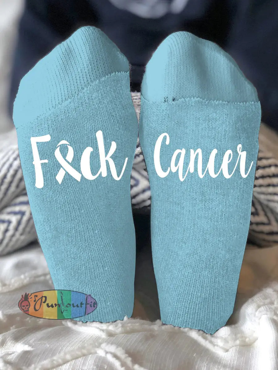 Unisex models fight diseases socks Light Blue / ONE