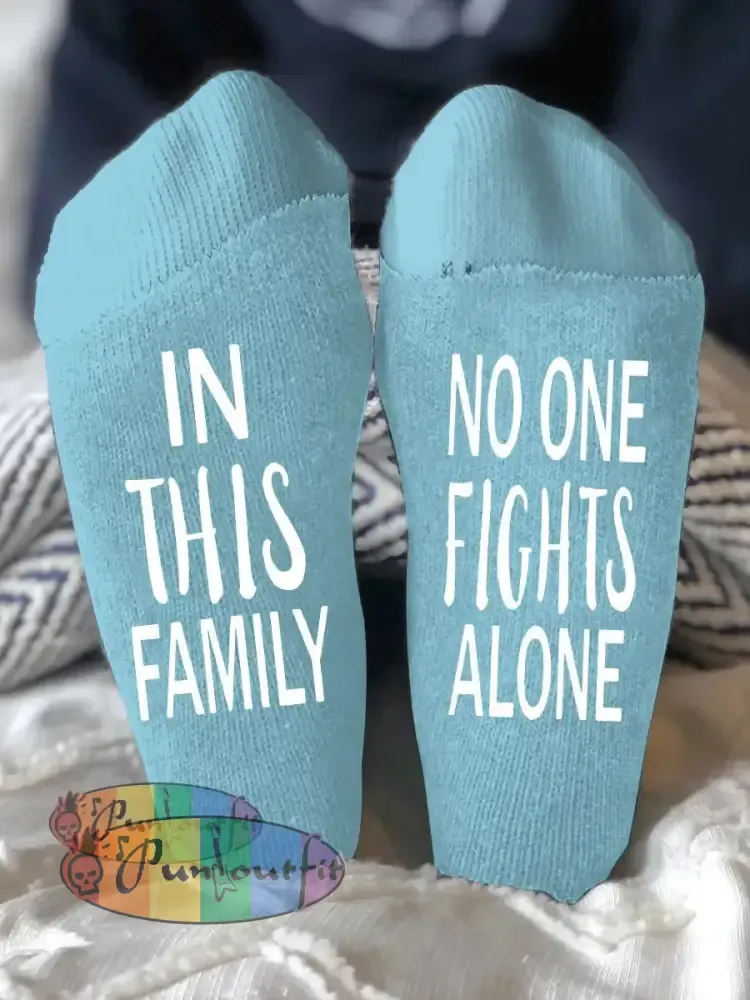 Unisex models fight diseases socks Light Blue / ONE