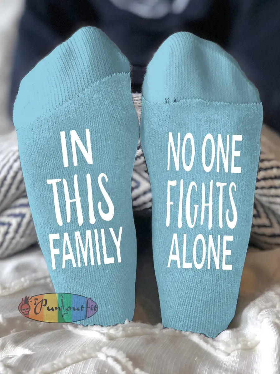 Unisex models fight diseases socks Light Blue / ONE