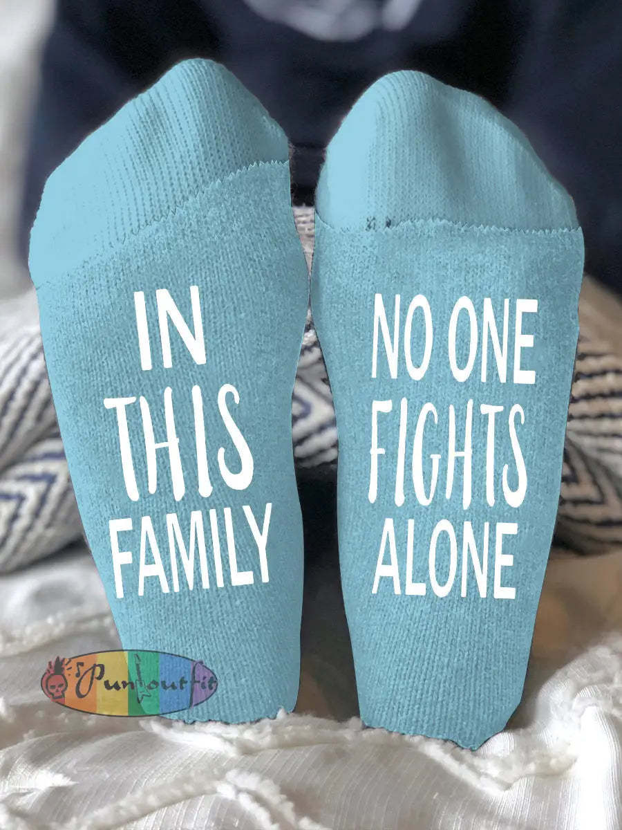 Unisex models fight diseases socks Light Blue / ONE