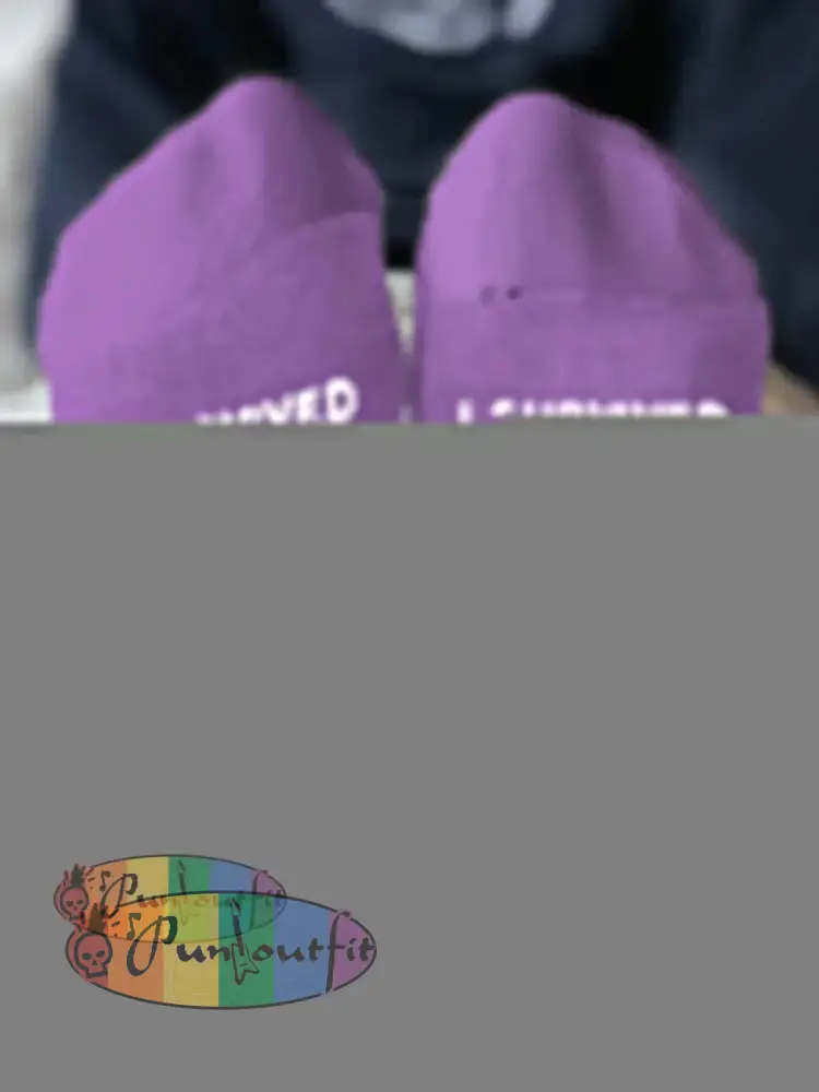 Unisex models fight diseases socks Purple / ONE