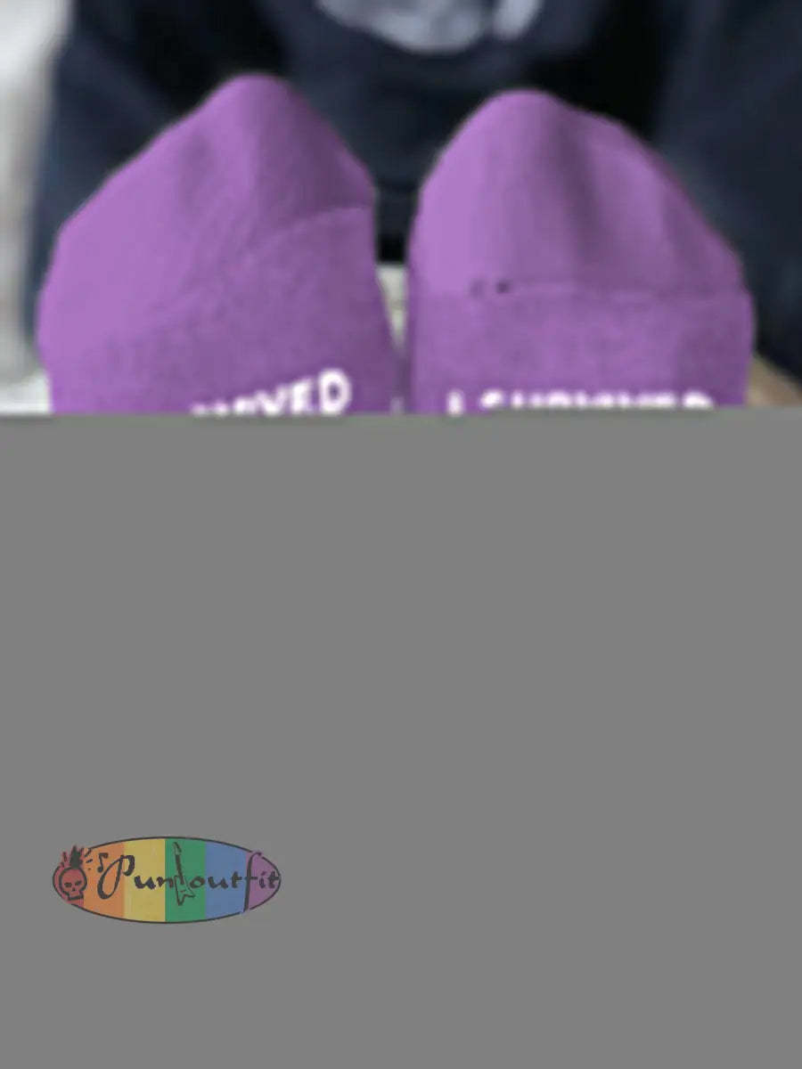 Unisex models fight diseases socks Purple / ONE
