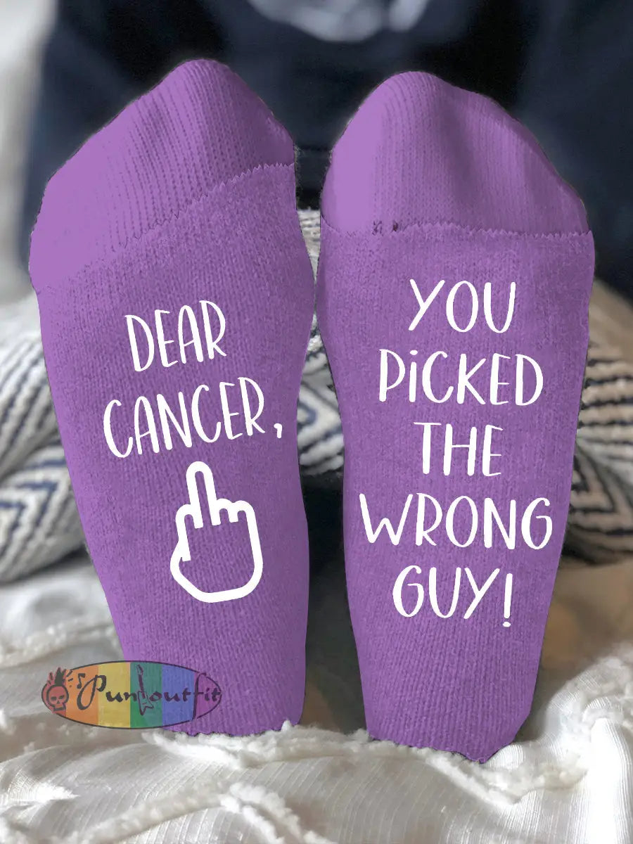 Unisex models fight diseases socks Purple / ONE