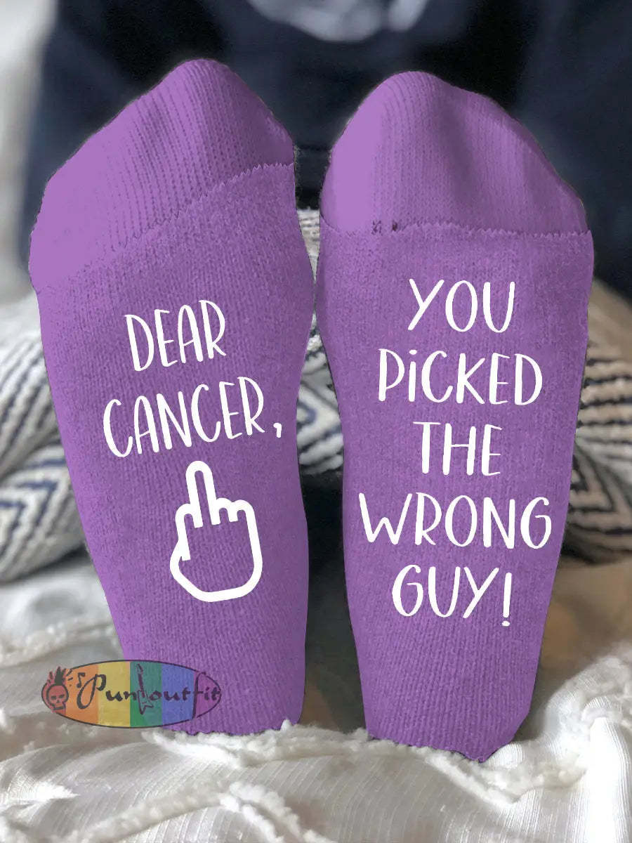 Unisex models fight diseases socks Purple / ONE
