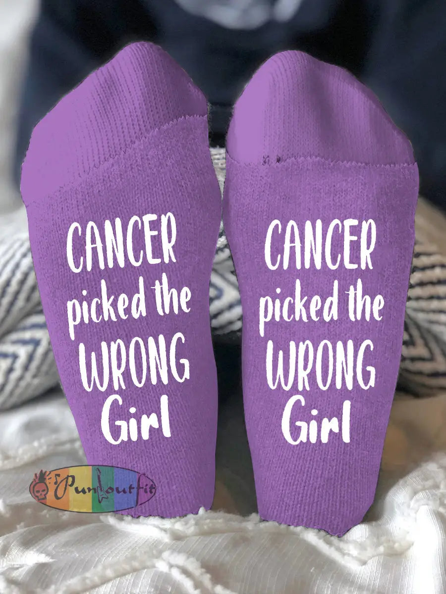 Unisex models fight diseases socks Purple / ONE