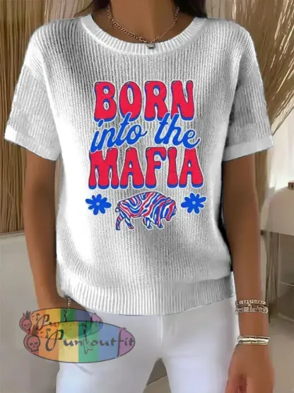 Vintage American Football Buffalo Bills Print Comfortable Casual Cotton Short-sleeved T-shirt White / S