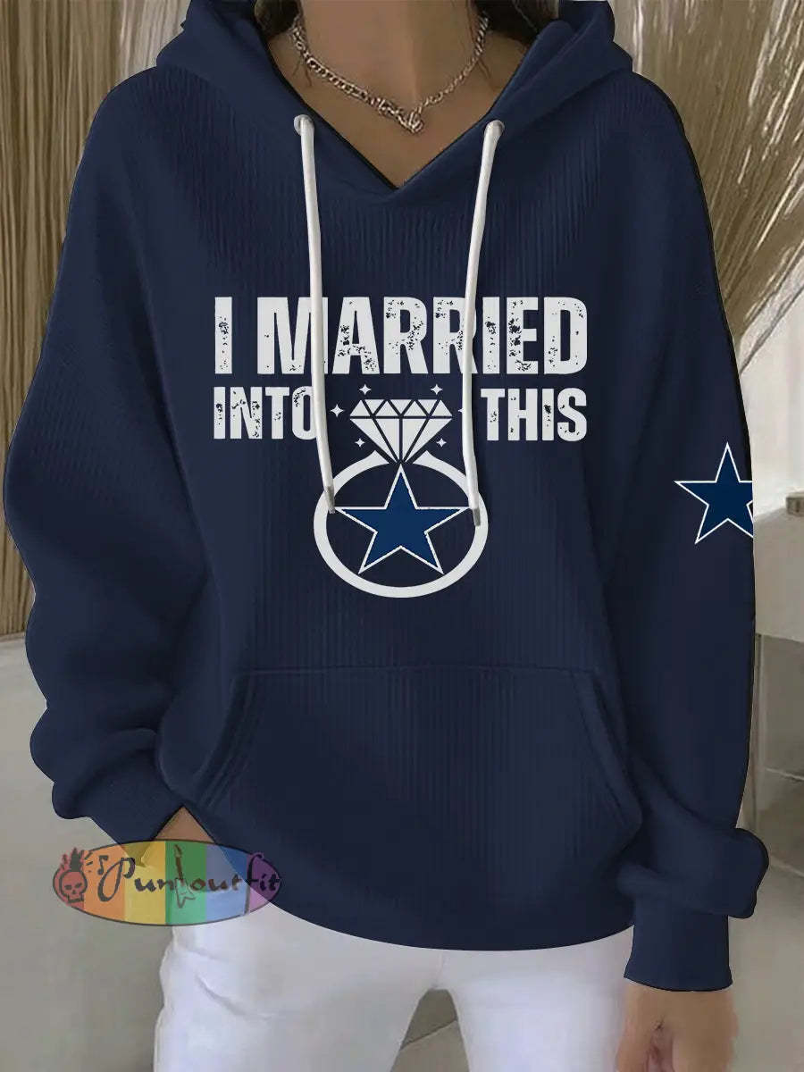 Women’s American football hoodie Navy Blue / S