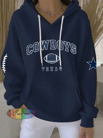 Women’s American Football Hoodie Navy Blue / S