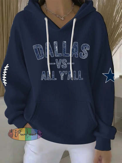 Women’s American Football Hoodie Navy Blue / S
