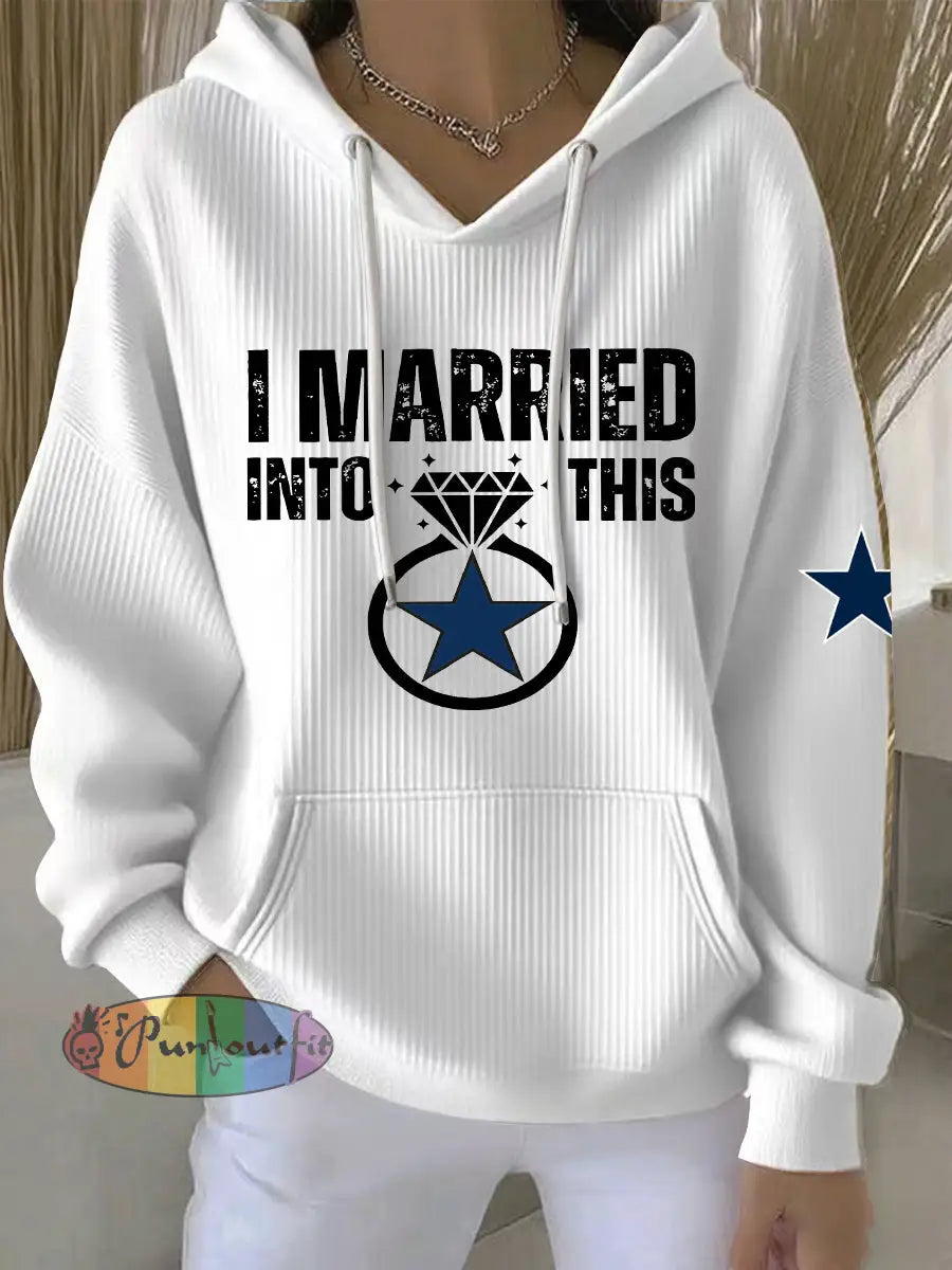 Women’s American football hoodie White / S