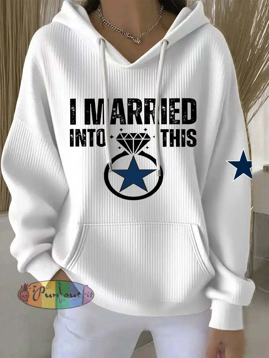 Women’s American football hoodie White / S